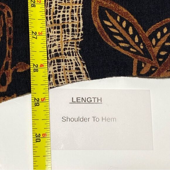 Vintage Delores Bell 100% Rayon Gauzy Boho Aztec Lightweight Cardigan Women's M - Picture 3 of 16